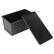 Loaf Pan with Cover Pans for Baking Bread Tin Lid Appliance Black