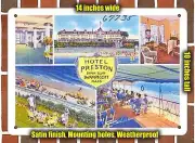METAL SIGN - Massachusetts Postcard - Hotel Preston, Beach Bluff, Swampscott, M