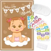 Party Hearty Funny Baby Shower Games for Girl, Pin The Pacifier on The Baby G...