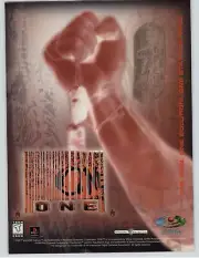 ONE PS1 Playstation 1Video Game Art 1995 Vintage Print Ad Poster Rare