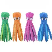 Plush Octopus Dog Toy Squeaky Bite-Resistant Interactive Pet Play Rattle
