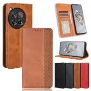 For OnePlus Nord N200 5G/9 Pro/12R Retro Leather Wallet Flip Stand Slim Case
