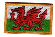 WALES WELSH FLAG PATCHES COUNTRY PATCH BADGE IRON ON NEW EMBROIDERED