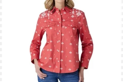 Wrangler retro women’s western long sleeve pearl snap button down
