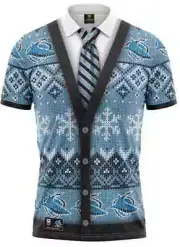 Cronulla Sharks 2021 NRL XMAS Polo Shirt Sizes S-5XL BNWT