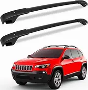 FengYu Roof Rack Cross Bars Compatible with Jeep Cherokee 2014-2023 Aluminum Crossbars Rails Cargo Rooftop Ski Basket Luggage Rack Carrier