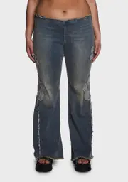 [dELiA*s by Dolls Kill] Plus Wonder World Flared Jeans