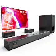 Hiwill A51 PRO Dolby Atmos Soundbar 420W 5.1CH Surround Sound System with 9 Drivers HarmonicX Sound Processing 3D Surrou