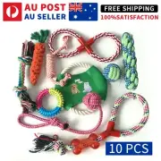 10 PCS Durable Cotton Rat Rope Pet Toys Puppy Dog Cat Pull Teeth Chew Toy Set