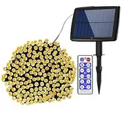 Outdoor Solar String Lights 100M 800LED 50M 500LED Upgraded Fairy Christmas String Lights Ambiance Lighting for Outdoor Patio Lawn Remote Control Memory Functi