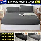 1000TC Bed Sheet Set Single/Double/Queen/King Ultra Soft Flat Fitted Pillowcase