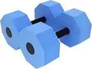 Water Dumbbells - Water Weights - Water Sports Dumbbells - 1 Pair Lightweight Aqua Weights For Pool Exercise | Floating Dumbbells With Handle For Water Aerobics, Fitness Training, Swimming, Gym
