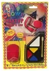 5 COLOR CLOWN FACE MAKEUP KIT + RED SPONGE NOSE Paint Set Costume Halloween Foam