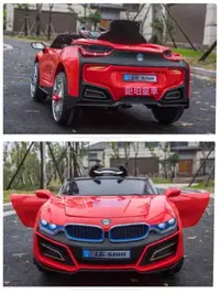 在飛比找Yahoo!奇摩拍賣優惠-【鉅珀】】“仿BMW i8”雙驅動兒童電動車 搖擺功能 2.