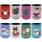 8x Christmas Stubby Stubbie Holders Beer Bottle Drink Can Cooler Santa