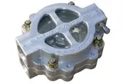 4" Hi-Flow See Through Oil Filter Clear Anodised -12AN 115 Micron Element