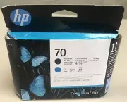 Genuine HP 70 Printhead Matte Black & Cyan C9404A OEM DJ Z2100 Z5200 - 2.2025