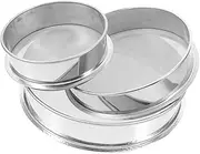 3pcs Stainless Steel Garden Sieve Round Metal Sifter for Pottery Clay Crafts and Gardening Tasks Precision Filtration for Soil Impurities and Scientific Research