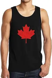 [New York Fashion Police] Canadian Flag Tank Top Canada Pride Maple Leaf Vintage Graphic Muscle Shirt
