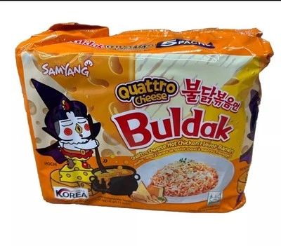 Buldak Samyang Hot Chicken Ramen - QUATTRO CHEESE 145g (Pack of 5) [HALAL]