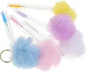 NULYLU Luxury Eyelash Makeup Applicator Brush Set 5pcs Eyelash Brush Spoolie for Lash Extensions Brow Grooming