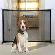 Magic Gate for Dogs, Dog gate, Pet Safety Gate, Portable Folding Mesh Magic Gate, Portable Folding Stair Gates for Baby, Net Safe Guard Isolation, Baby Safety Fence, Safety Fence for Hall Doorway