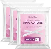 Nieteyrue 60 Packs Vaginial Cream Applicators Disposable Dosage Markings Plastic Individually Wrapped Fit to Most Cream, Gels, Feminine Care Vaginial Applicators