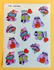 VTG TREND Scratch & Sniff Stinky Sticker Sheet Die Cut JELLY BEAN Scent RARE HTF