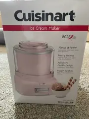 NEW Cuisinart ICE CREAM MAKER 1.5 Quart Automatic Frozen Yogurt & Sorbet PINK