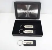 3 LEXUS of SOUTH BAY BLACK LEATHER KEY CHAINS W/ BOX
