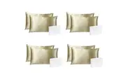 4PK Royal Comfort Mulberry Silk Pillowcase Twin Pack Cover 51x76cm CHMPGNE