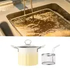 Deep Fryer Pot with Frying Basket Soup Pot French Fries Cooker Milk Warmer 3L