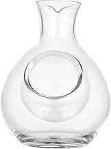 Homoyoyo Japanese Sake Decanter 300ml - Lead-Free Glass Chilled Wine Carafe with Ice Pocket, Dual-Purpose Whiskey & Sake Dispenser for Home Bars, Parties, (Glass)