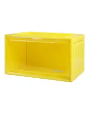 [Stacked] Sneaker Display Case Clear Shoe Storage Box Stackable Magnetic in Yellow