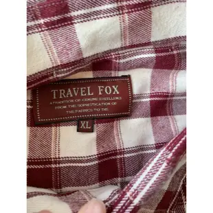 Travel Fox長袖格紋襯衫男性XL