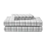 Eddie Bauer - King Sheet Set, Warm Breathable Cotton Flannel Bedding with Dee...