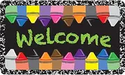 [ASHLEY PRODUCTIONS] The Original Fun Mat, Welcome Mat, 18" x 30", Crayons Composition Welcome