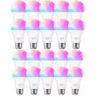 20PCS E27 Zigbee Smart LED Light Bulb 18W RGB Color Lamp for Alexa Google