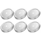 6Pcs Mason Jar Canning Cap, 87mm Regular Mouth Tin Plate Caps Inserts, Silver