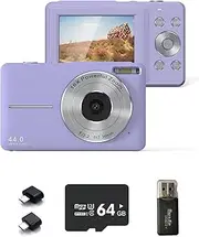2000's Aesthetic Digital Camera, Digital Camera, 50MP Camera, HD 1080P Portable Small Cameras,16x Digital Zoom for Teens Adult Beginner (Purple)