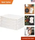Reusable Organic Cotton Flour Sack Dish Towels - 10 Pack, Lint-Free & Washable