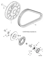 Polaris Compression Spring, Genuine OEM Part 7044709, Qty 1