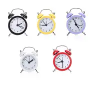 Metal Twin Bell Double Metal Alarm Clock Analogue Silent Clock Bedside Clock