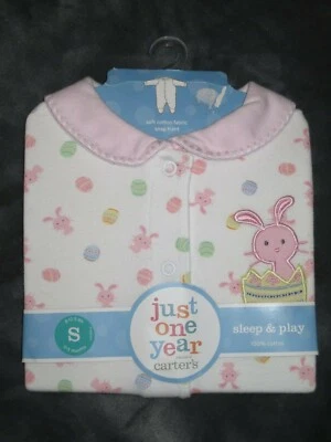 CARTER'S JUST ONE YEAR EASTER BUNNY SLEEP AND PLAY; SMALL 0-3 MONTHS; NWT