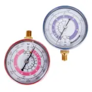 2x R134A R22 R410A Air Condition Red Blue Pressure Gauge High Low Pressure Gauge