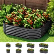 Green Fingers Garden Bed 9 In 1 Modular Planter Box Raised Container Galvanised