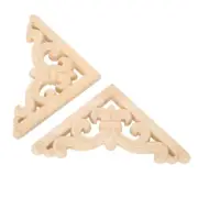 4Pcs European Style Wood Carved Corner Applique Decal For Home Furniture AOS