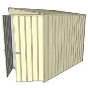 Build-a-Shed 1.5 x 2.3 x 2m Skillion Shed without Side Doors - Cream