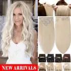 Clearance Blonde Full Head Clip In Remy Human Hair Extensions Double Weft 18" W
