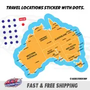 MAP AUSTRALIA TRAVEL LOCATION Sticker Aussie Car Flag 4x4 Funny Ute #6513EN